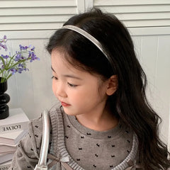 Minimalistic Simple Solid Color Glitter Headband for Baby Girls Kids Children Hair Accessories Stock Sparkle Hair Bands