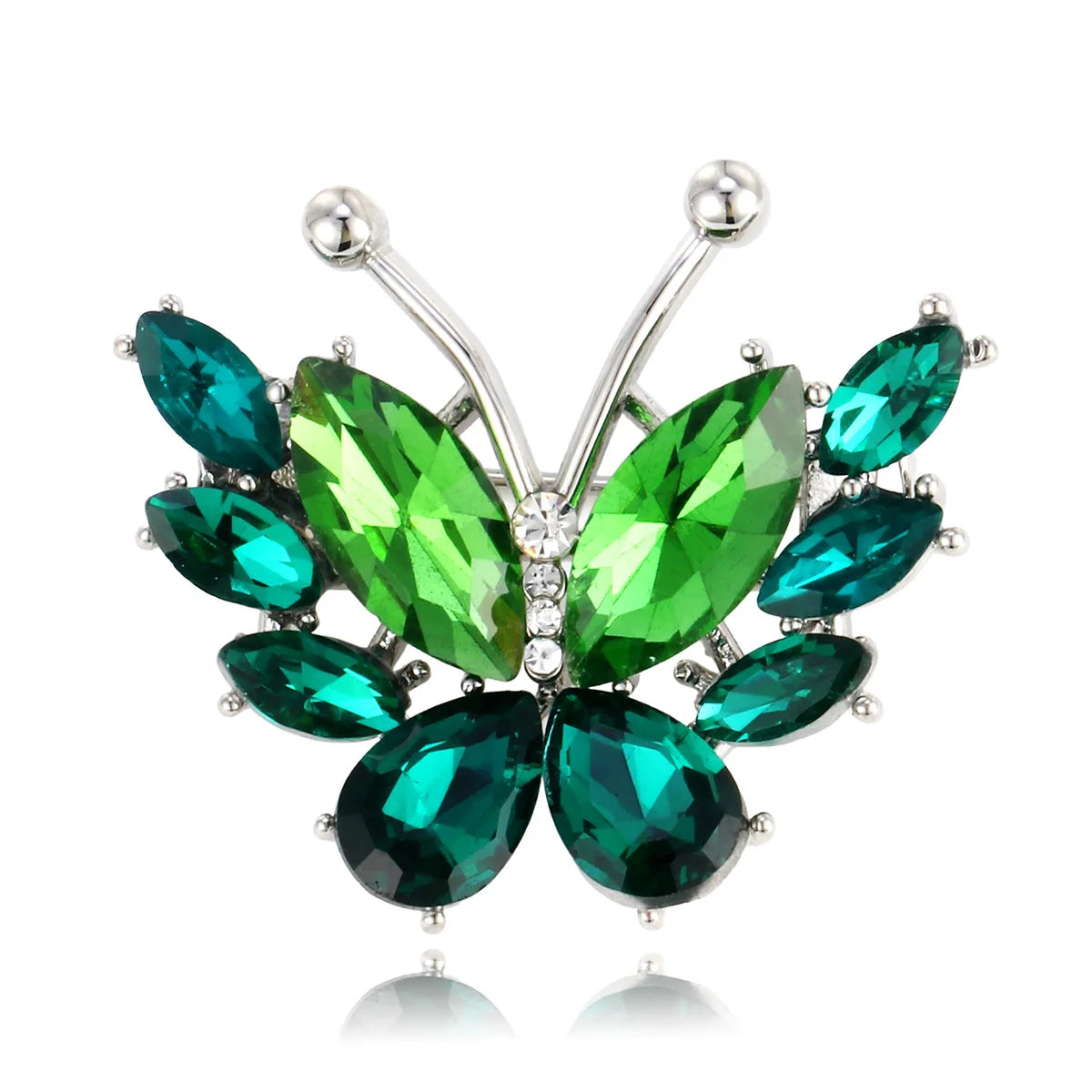 Fashion Butterfly Sweet Glitter Sparking Rhinestone Brooches for Girls Trendy Charms Pins Jewelry for Women Ladies Accessories