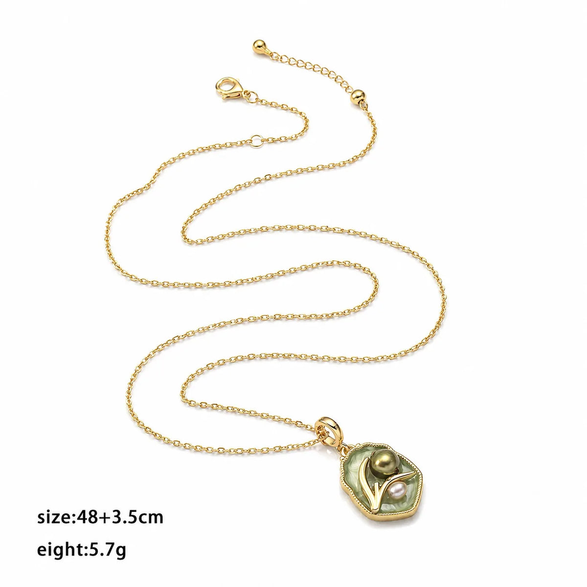 Fashion Freshwater Pearl Copper 18K Gold Plated Necklaces for Girls Vintage Luxury Jewelry for Women Ladies Wholesale Bulk
