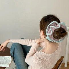 Fashion Multi Layers Durable Scrunchies for Girls Sweet Elegant Winter Autumn Hair Ties for Women Ladies Hair Accessories