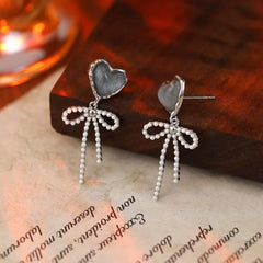 Female Flower Heart Butterfly Slim Small Dangle Earring Fashion Elegant Sweet Wholesale Bulk Order Jewelry Accessories for Daily