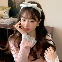 Classic Bowknot Headband for Women Girls Fashion Trendy Stylish Hair Accessories Solid Color Sweet Cute