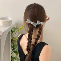 Tulle Bowknot Star Simple Hair Clips for Girls Chic Fashion Trendy Stylish Alligators for Women Ladies Hair Accessories in Stock