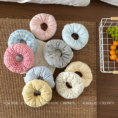Brand New Women's Soft Cotton Plaid Scrunchies Colorful Cute Hair Ties for Girls Fashionable Accessories with Sweet Style