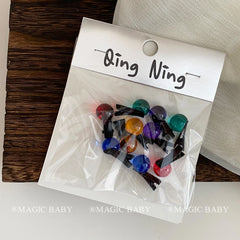 Children's Sweet Hair Accessory Set Multiple Color Beads Small Decorative Hair Ties Alligator Clips Fashion Hairpins Scrunchies