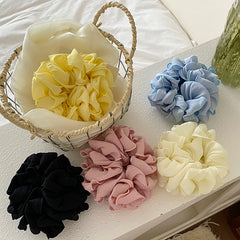 Women's Elegant Lightweight Thick Thin Hair Scrunchies Solid Color Large Hair Ties Accessory Vintage Party Style Wholesale Stock