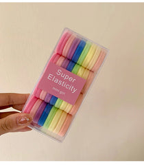 Simple High Elastic Scrunchies for Kids Durable Solid Color Hair Ties for Baby Girls Stock of Hair Accessories