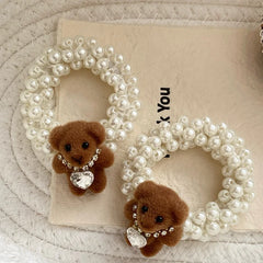 Women White High Elastic Hair Ties Fashion Elegant Simple Cartoon Customized Bulk Order in Stock Daily Scrunchies Accessories