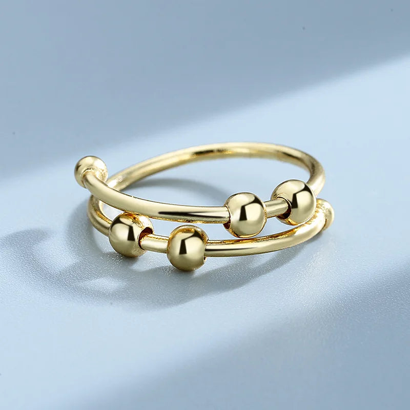 Stress-relieving Rings for Men and Women Creativity InstaStyle Geometric Beaded Jewelry Accessories Wholesale Europe America