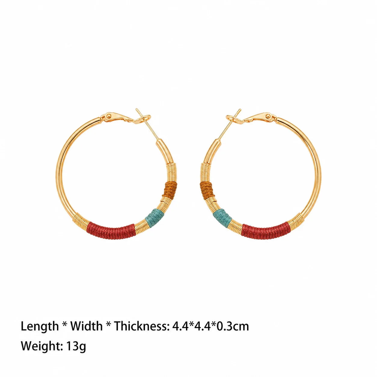 Fashion Vintage Copper 18K Gold Plated S925 Silver Hoop Earrings for Girls Trendy Stylish Jewelry for Women Ladies Wholesale