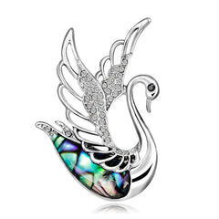 Fashion Swan Refined Elegant Luxury Brooches for Girls Sweet Trendy Dainty Pins Jewelry for Women Ladies Accessories Wholesale