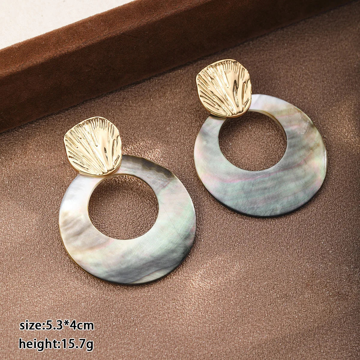 Fashion Abalone Shell Copper S925 Silver Drop Earrings for Girls Trendy Jewelry for Women Ladies Wholesale China Manufacturer