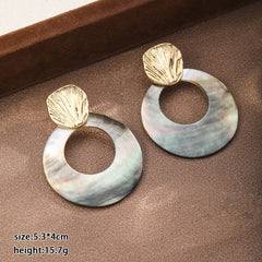 Fashion Abalone Shell Copper S925 Silver Drop Earrings for Girls Trendy Jewelry for Women Ladies Wholesale China Manufacturer