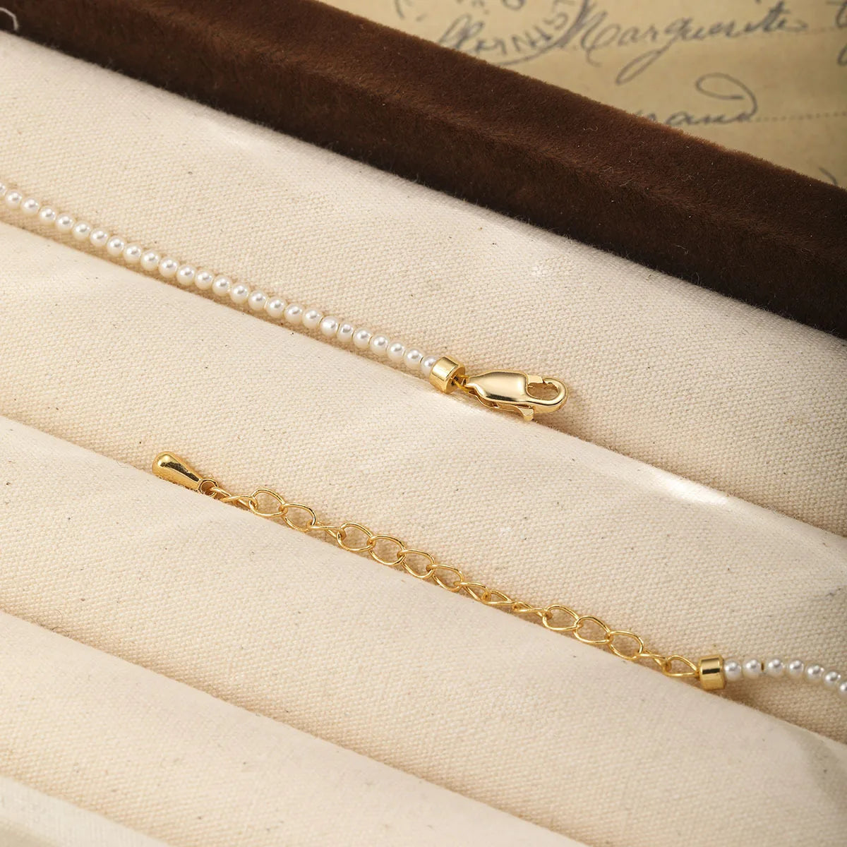 Fashion Elegant French Style Pearl Necklaces for Girls Copper 18K Gold Plated Jewelry for Women Ladies Wholesale China Supplier