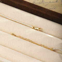 Fashion Elegant French Style Pearl Necklaces for Girls Copper 18K Gold Plated Jewelry for Women Ladies Wholesale China Supplier
