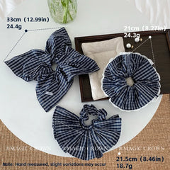 American Academy Style High Elastic Scrunchies Fresh Vintage Hair Accessories for Girls Sweet Daily Use Plaid Hair Ties