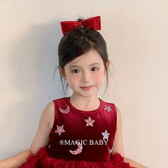 Solid Color Classic Bowknot Hair Clips for Baby Girls Cute Kawaii Velvet Alligators for Kids Children Hair Accessories in Stock