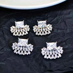 Glitter Luxury Trendy Exaggerated Drop Earrings for Girls Sweet Elegant Flower Floral Jewelry for Women Ladies Accessories