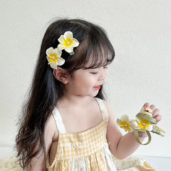 Sweet Cute Flower Hair Clips for Kids Teens Imitation Pearl Fashion Alligators Alloy Plastic Hair Accessories for Party Stock