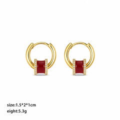 Fashion Hoop Earrings for Girls 18K Gold Plated Trendy Simple Minimalistic Jewelry for Women Ladies China