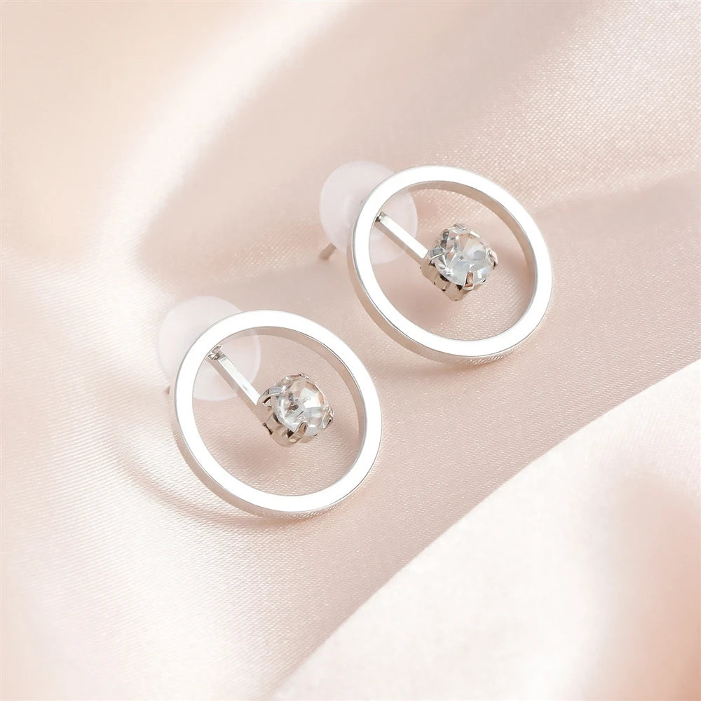 Fashion Simple Mimimalistic Glitter Drop Earrings for Girls Elegant Glamorous Refined Jewelry for Women Ladies Accessories