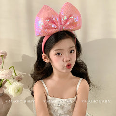 Sweet Fashion Glitter Exaggerated Bowknot Headband Cute Cartoon Hair Band Accessories for Baby Girls and Kids