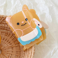 Cute Bear Animals Acetate Hair Claw Clips for Girls Fashion Trendy Simple Haarspange for Women Ladies Kids Hair Accessories