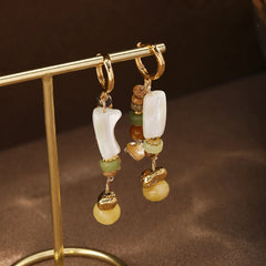 Fashion Natural Stone Shell Boho Drop Earrings for Girls Trendy Sweet Jewelry for Women Ladies Wholesale China Manufacturer
