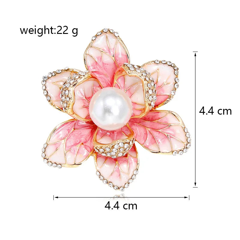 Fashion Sweet Elegant Flowers Floral Brooches for Girls Refined Elegant Pins Jewelry for Women Ladies Accessories Hot Sale