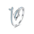 The opening is adjustable. / Silver