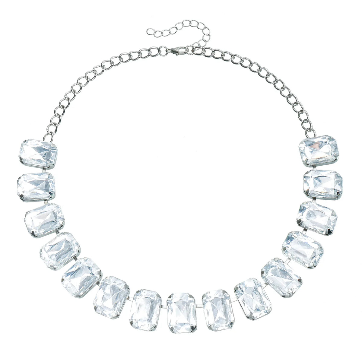 Fashion Glitter Rhinestone Necklaces for Girls Layered Wearing Elegant Glamorous Jewelry Sets Suits for Women Ladies Accessories