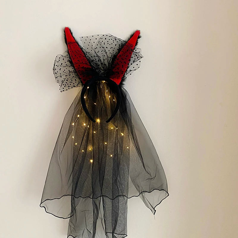 Women Hot Sale Halloween Festival Celebration Glowing Version Hairbands Fashion Elegant Bulk Order in Stock  Headbands Accessory