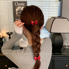 Brand New Simple Bowknot Solid Color Scunchies for Girls Fashion Sweet Hair Ties for Women Ladies Hair Accessories High Elastic