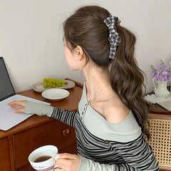 Women Banana Hair Clip Tattoo Bowknot Elegant Design Hair Claw Clip Maurade Sweet for Girls Winter Casual Wholesale Accessory