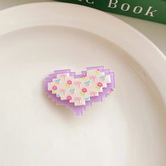 Cute Animals Stripe Heart Shaped Sweet Hair Clips for Girls and Women Graceful Alligator Accessory for Party Fashion
