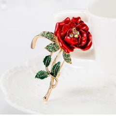 Fashion Elegant Sweet Flowers Floral Brooches for Girls Stylish Trendy Glamorous Pins Jewelry for Women Ladies Accessories