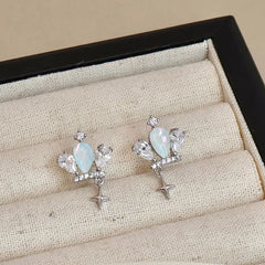 Fashion Sweet Princess Style Crown Stud Earrings for Girls Trendy Stylish Jewelry for Women Ladies Accessories Chinese Supplier