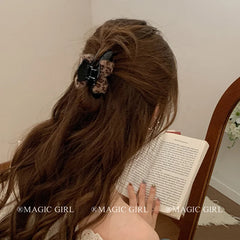 Ladies 2025 Hot Sale Leopard Print Fluffy Fashion Elegant Customized Bulk Order in Stock Hair Claw Clips Hairpins Accessories