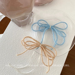 Cute Sweet Ribbon Bowknot Hair Clips for Girls Fashion Chic Classic Alligators for Women Ladies Femme Hair Accessories in Stock