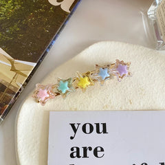 Fashion Colorful Heart Shaped Star Hair Clips for Girls Sweet Cute Elegant Alligator Haarspange for Women Lady Hair Accessories