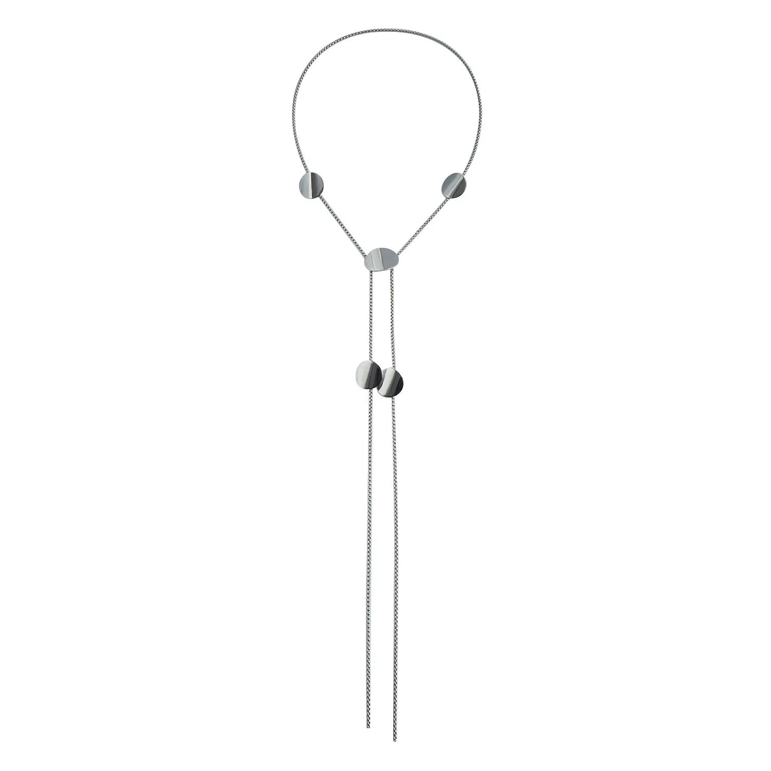 Fashion Simple Minimalistic Long Sweater Chain Necklace for Girls Elegant Trendy Jewelry for Women Ladies Accessories Wholesale