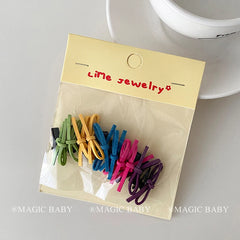 Mini Bowknot Cute Sweet Scrunchies Solid Color Kawaii Hair Ties for Baby Girls Kids Children Teens Hair Accessories Stock
