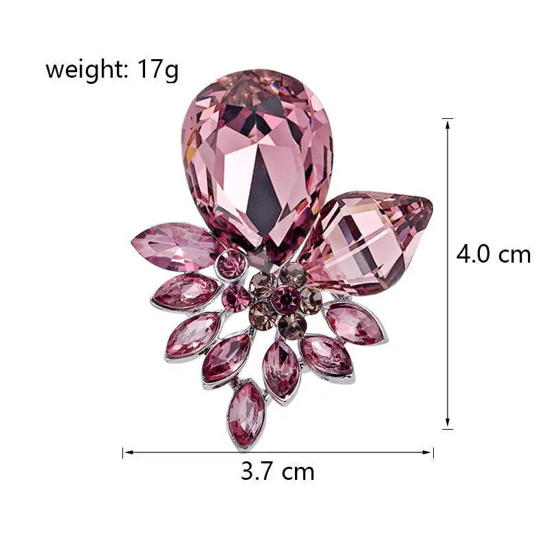 Fashion Glitter Sparkle Luxury Sweet Brooches for Girls Trendy Stylish Charms Pins Jewelry for Women Lady Accessories Wholesale