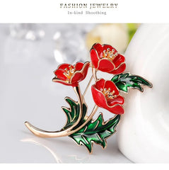 Fashion Classic Vintage Retro Flowers Floral Brooches for Girls Trendy Stylish Pins Jewelry for Women Ladies Accessories Sweet