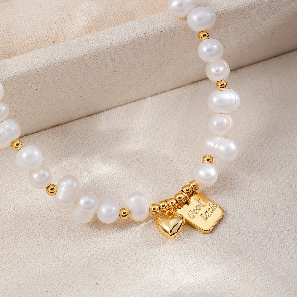 Fashion Freshwater Pearl Copper 18K Gold Luxury Bracelets for Girls Elegant Jewelry Handmade for Women Ladies Wholesale Bulk