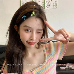 Sweet Candy Colors Duckbill Hair Clips for Girls Cute Bangs Clips Barrettes for Women Hair Accessories Solid Color  Ladies