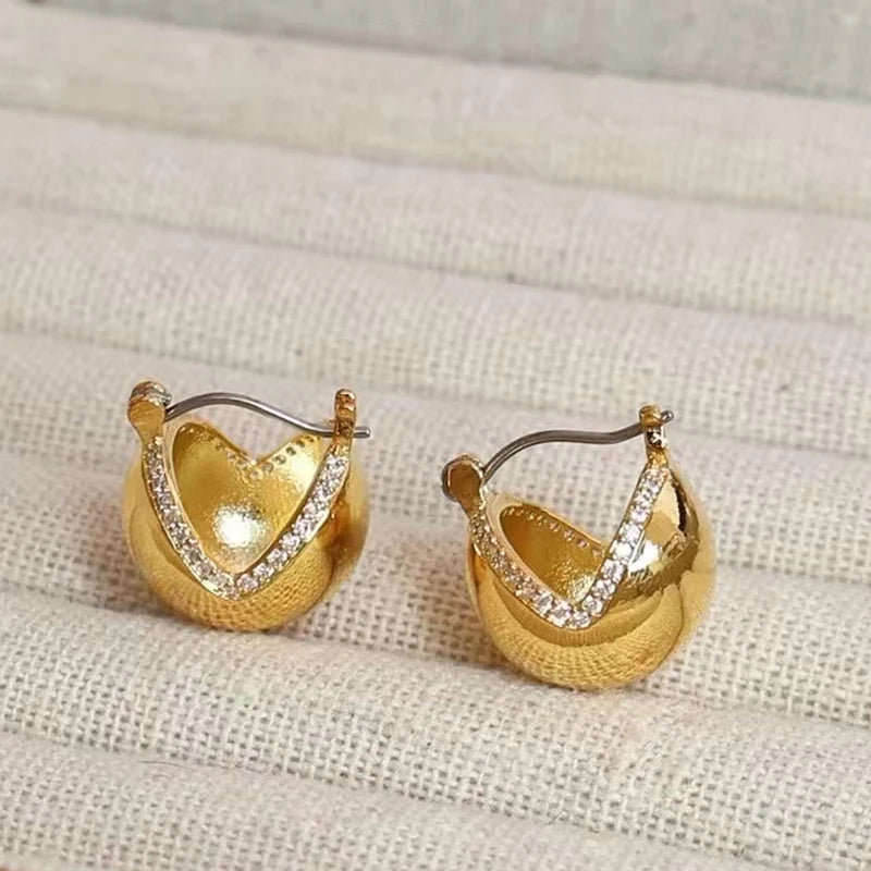 Fashion Trendy Simple Classic Minimalistic Hoop Earrings for Girls Sweet Elegant Jewelry for Women Ladies OOTD Accessories