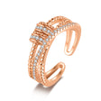 The opening is adjustable. / Rose Gold