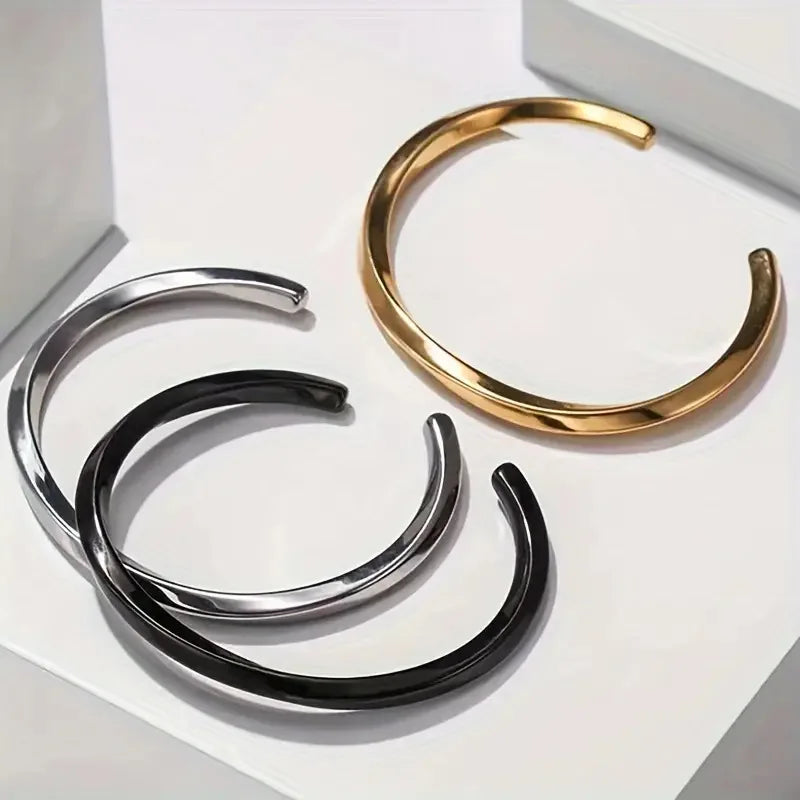 Female Unisex Stylish Cuff Bracelet Simple Classic Glaze Surface Trendy Bangles Fashion Jewelry Women's Accessories Wholesale