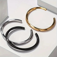 Female Unisex Stylish Cuff Bracelet Simple Classic Glaze Surface Trendy Bangles Fashion Jewelry Women's Accessories Wholesale